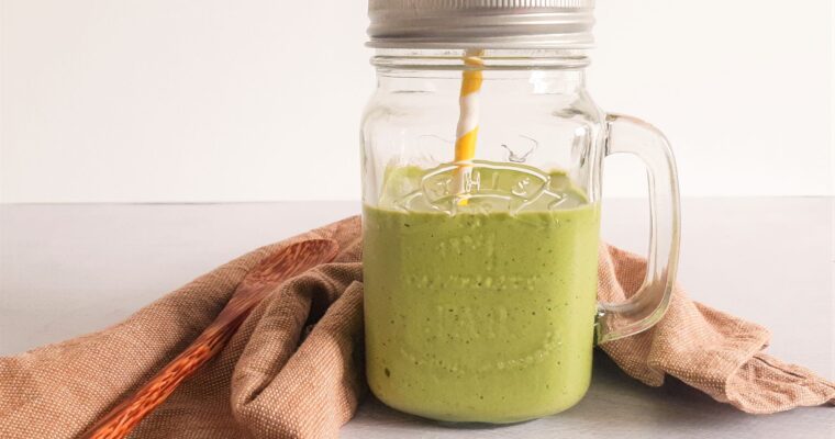 Groene smoothie met spinazie