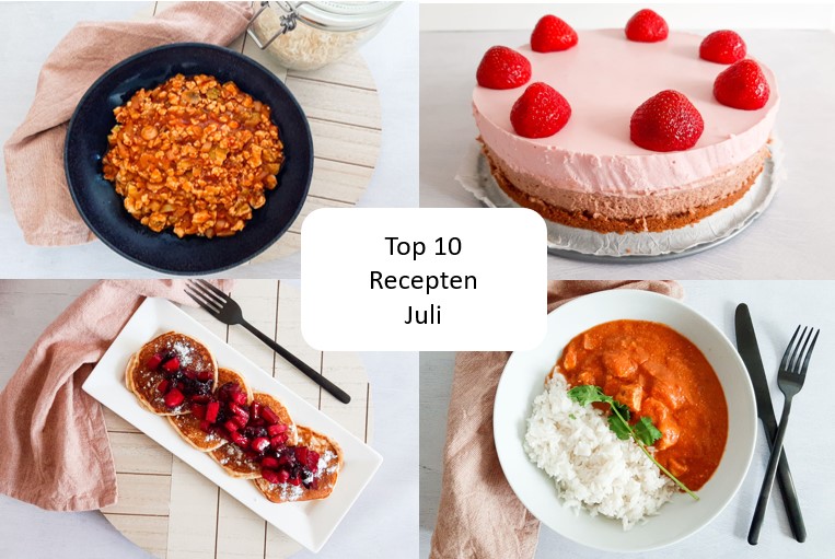 Top 10 recepten van juli