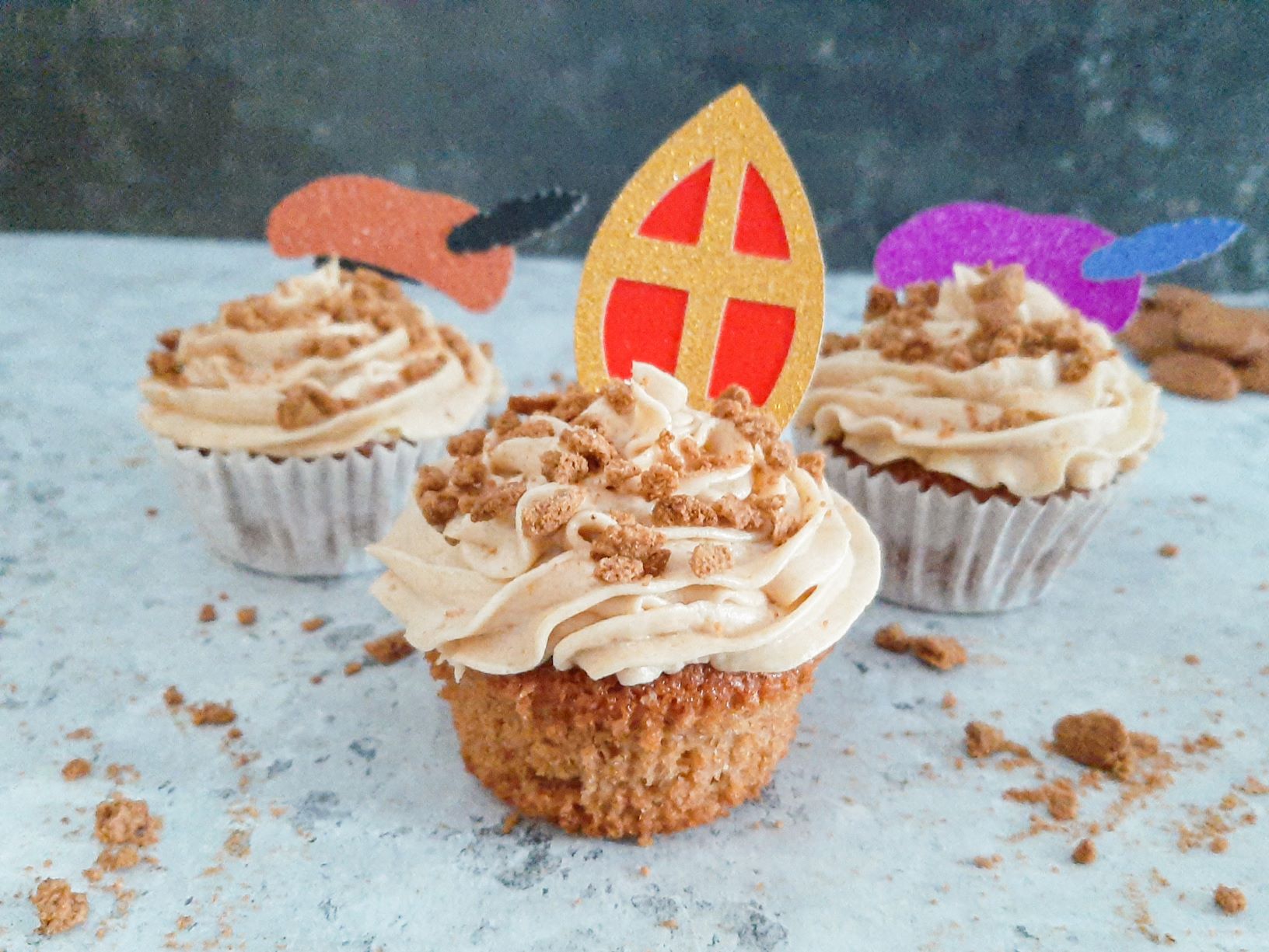 Sinterklaas speculaas cupcakes