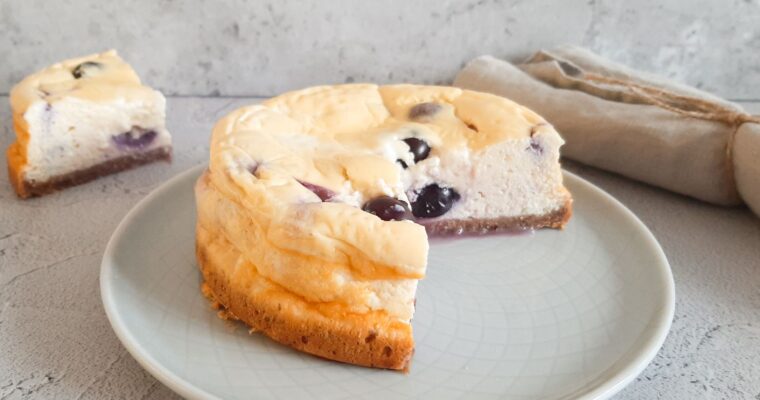 Ontbijt blueberry cheesecake