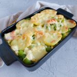 Zalm ovenschotel met bleekselderij