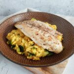 Kerrie risotto met pangasiusfilet