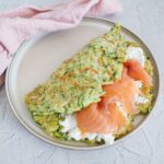 Courgette pannenkoek met zalm